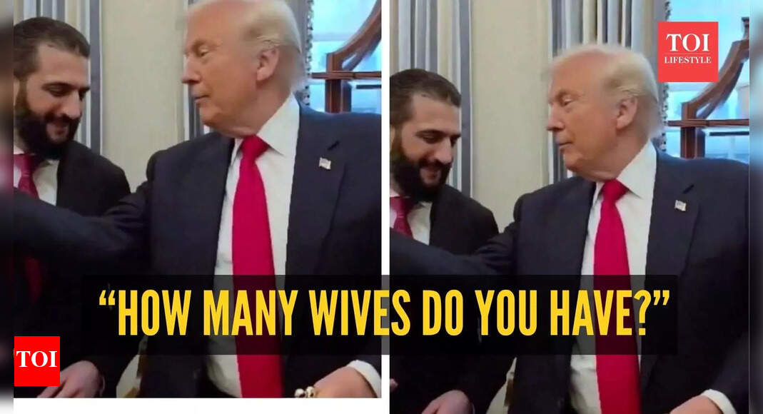 White House viral moment: Trump to Syrian President Sharaa, “How many wives do you have?”