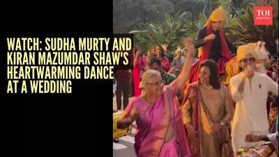 Sudha Murty and Kiran Mazumdar Shaw's happy dance at a wedding goes viral: Who were the bride and groom