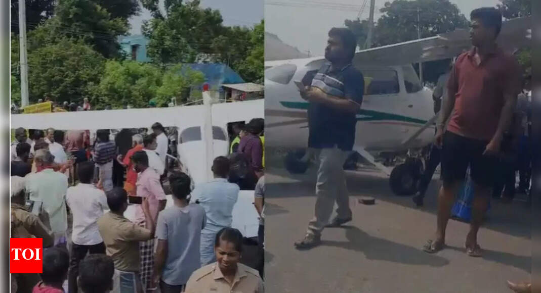 Training aircraft makes emergency landing on Trichy-Pudukottai highway; traffic affected