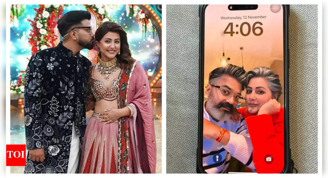 Pati Patni Aur Panga: Hina Khan gets emotional showing husband Rocky Jaiswal's wallpaper on his phone