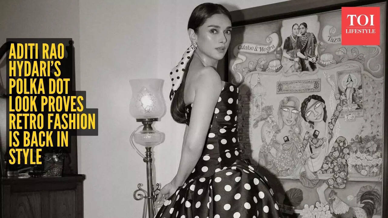 retro bollywood polka dot dress Aditi Rao Hydari's polka dot gown just brought retro back - are you bold  enough to pull it off?