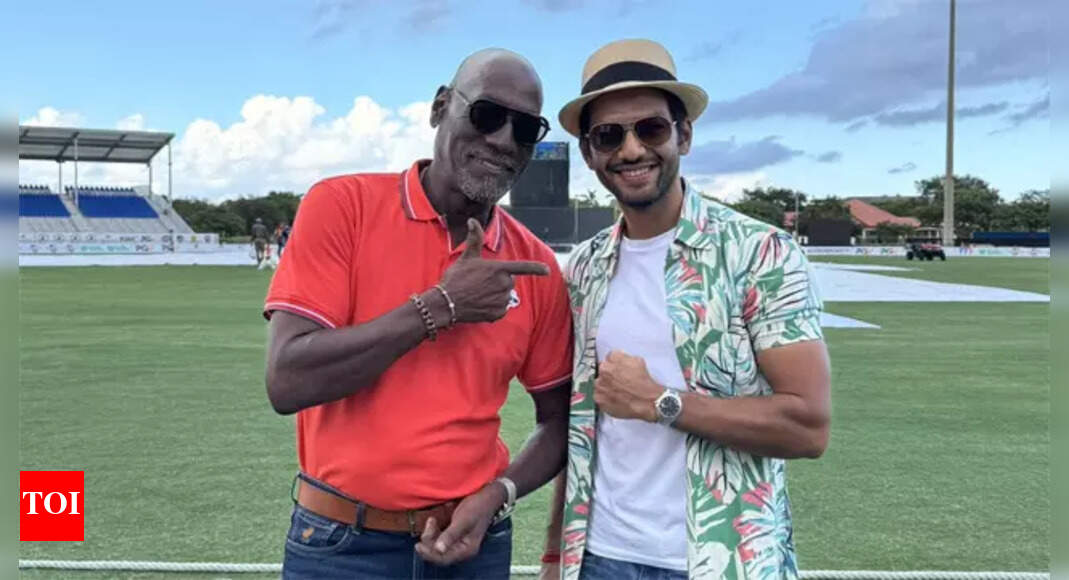 'GOAT himself held him': Viv Richards blesses Unmukt Chand's son - Watch