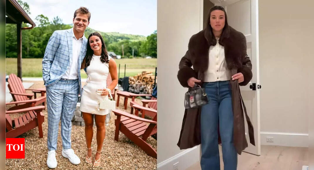 Drake Maye’s wife steals spotlight with furry TNF look that oddly has ‘nothing to do with Patriots’