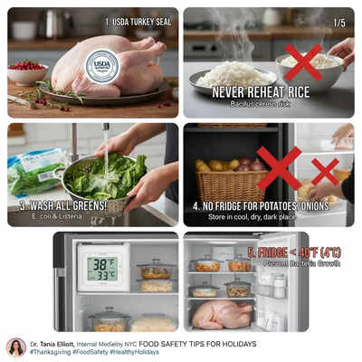 Acción de Gracias 2025: 5 consejos de seguridad alimentaria que debes conocer