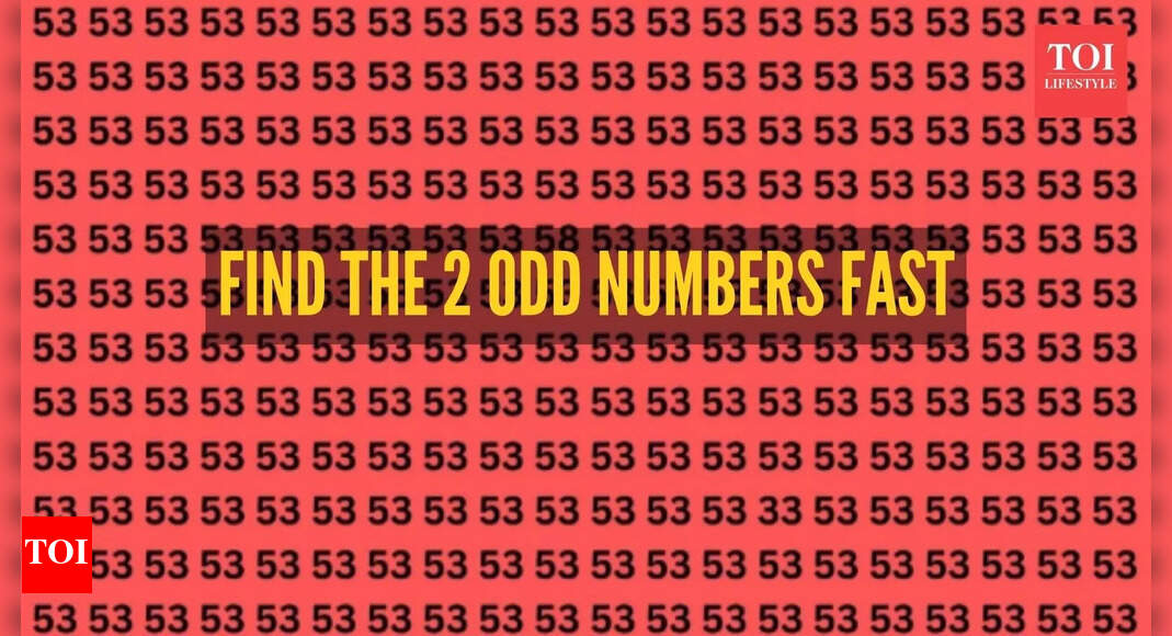 Optical illusion: Only a person who can think fast can spot 2 odd numbers in just 12 seconds