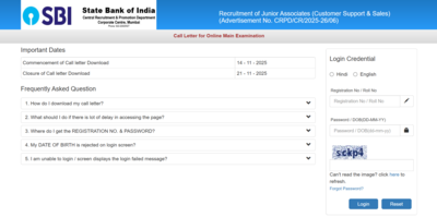 SBI Clerk Mains admit card 2025 released at sbi.co.in: Direct link to download hall tickets here