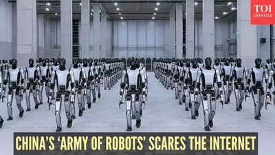  China's humanoid bots marching in unison spook the internet in viral video