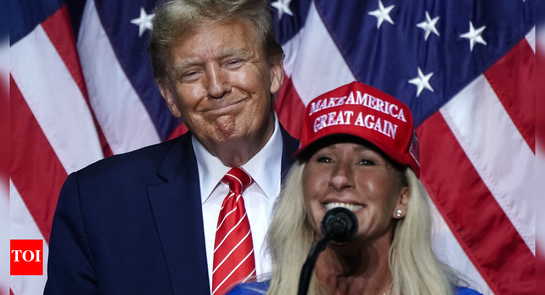 <div>MAGA mess: 'I forgive him,' says rebel Republican, Donald Trump nicknames her Marjorie 'traitor' Greene</div>