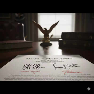 Surgen preguntas sobre firmas sorprendentemente similares de Trump en recientes indultos