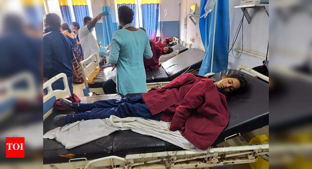 School students sustain minor injuries as as bus rams truck, falls into ditch in Koderma