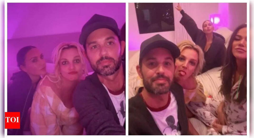 Kim Kardashian reunites with Britney Spears for cosy slumber party with Khloe Kardashian - PICS