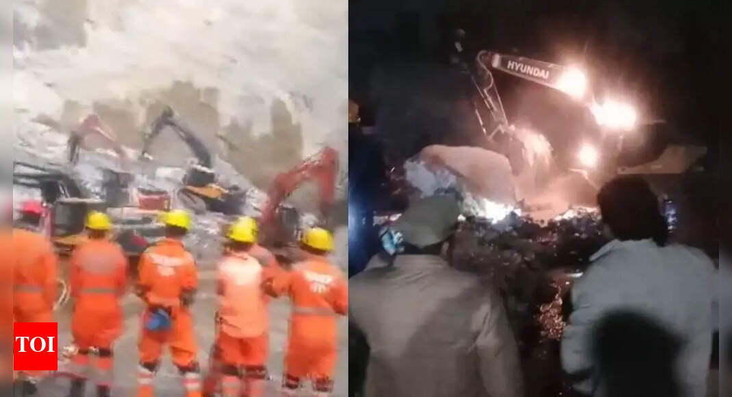 Stone quarry collapse in UP's Sonbhadra: 1 dead, 8 feared trapped as rescue stalls due to darkness, 500m depth