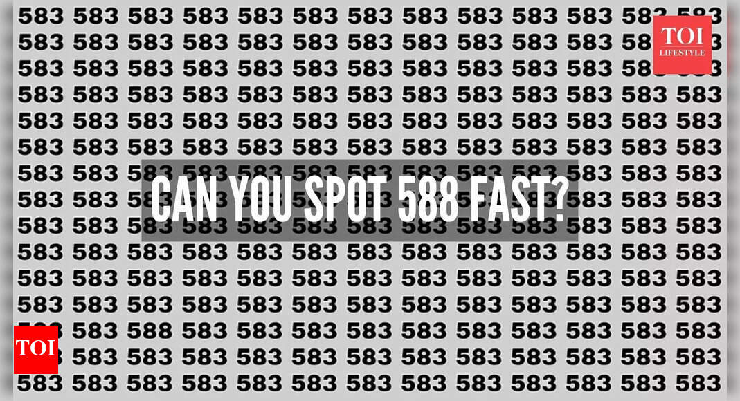 Optical illusion: Only a person who has a creative mind can spot ‘588’ quickly