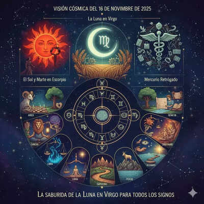 Horóscopo de Hoy, 16 de Noviembre de 2025: La Luna en Virgo Inspira un Progreso Sólido para Todos los Signos del Zodiaco