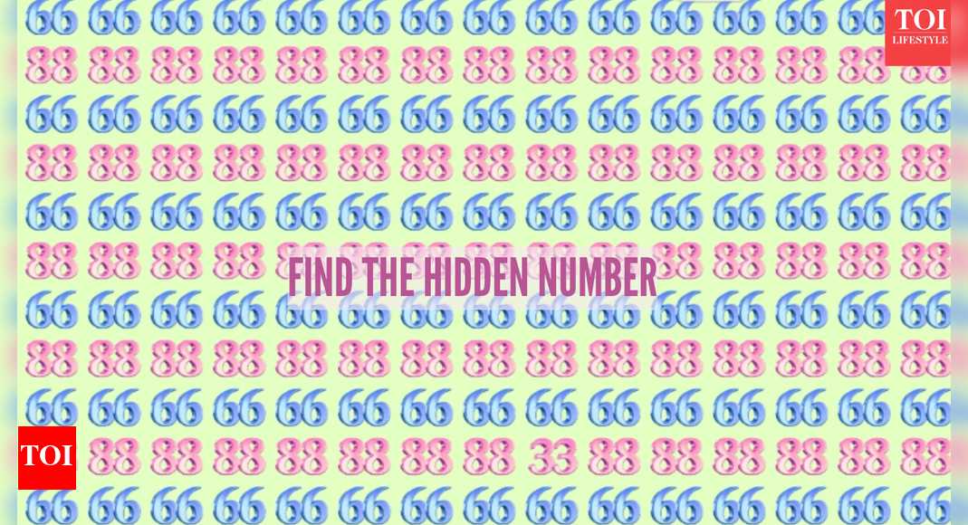 Optical illusion challenge: Can you spot the hidden 33 among 66s and 88s in 7 seconds