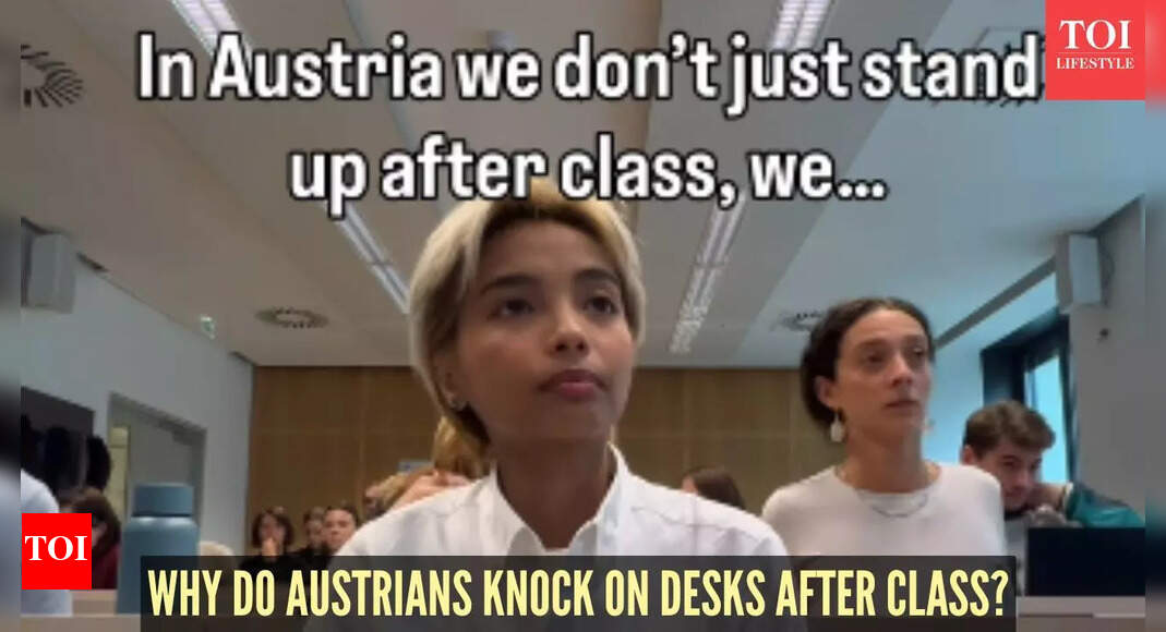 Why Austrians knock on desks after class: Viral clip has netizens obsessed