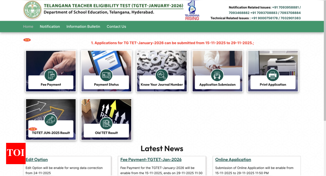TG TET January 2026 notification released: Registration begins at tgtet.aptonline.in, direct link to apply here