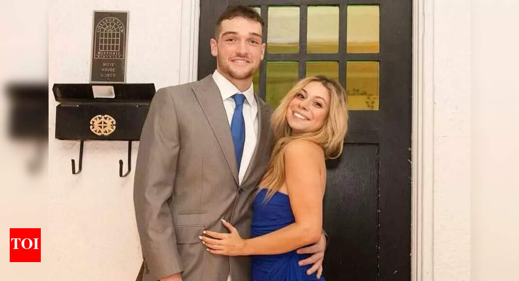 Trey Yesavage and Taylor Frick share a heartfelt moment as her bridesmaid note quietly moves fans