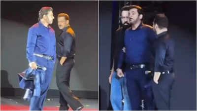 Netizens REACT as Salman Khan's doppelganger nails superstar’s act; bodyguard Shera pulls him away from stage - WATCH