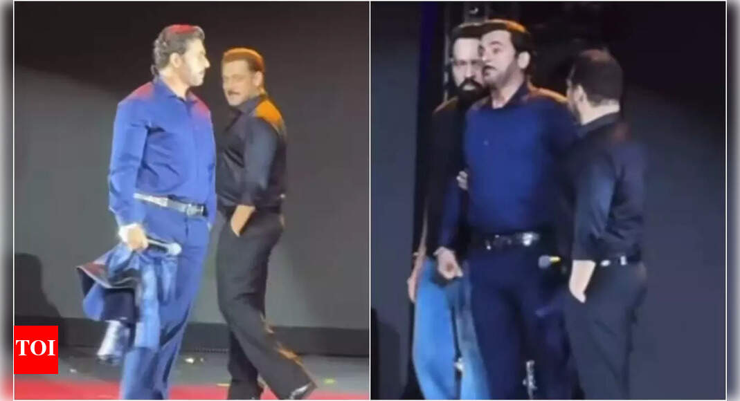 Netizens REACT as Salman Khan's doppelganger nails superstar’s act; bodyguard Shera pulls him away from stage - WATCH