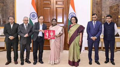 

<h2>Fiscal</h2>
<p> roadmap: Finance Commission submits report for 2026-31; formula for Centre-state tax share sent to President Murmu” title=”Finance Commission submits report to President Murmu (Photo credit- PTI )” decoding=”async” fetchpriority=”high”/></p></div>
</div>
</div>
<div class=