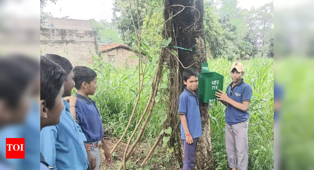 Children turn waste into dustbins in Begusarai village