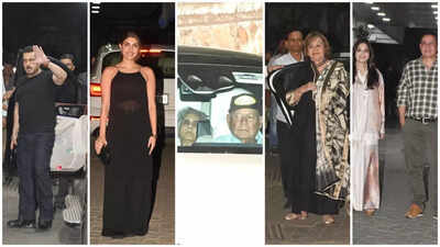 Salim Khan and Salma Khan celebrate 61st wedding anniversary; Helen, Salman Khan, Sonakshi Sinha-Zaheer Iqbal join the celebrations