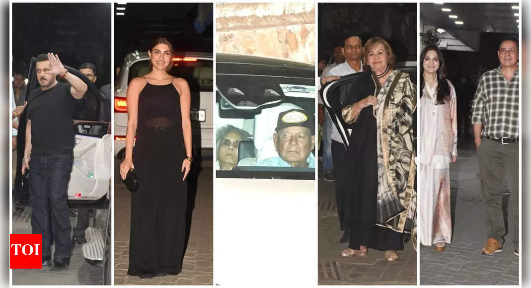 Salim Khan and Salma Khan celebrate 61st wedding anniversary; Helen, Salman Khan, Sonakshi Sinha-Zaheer Iqbal join the celebrations
