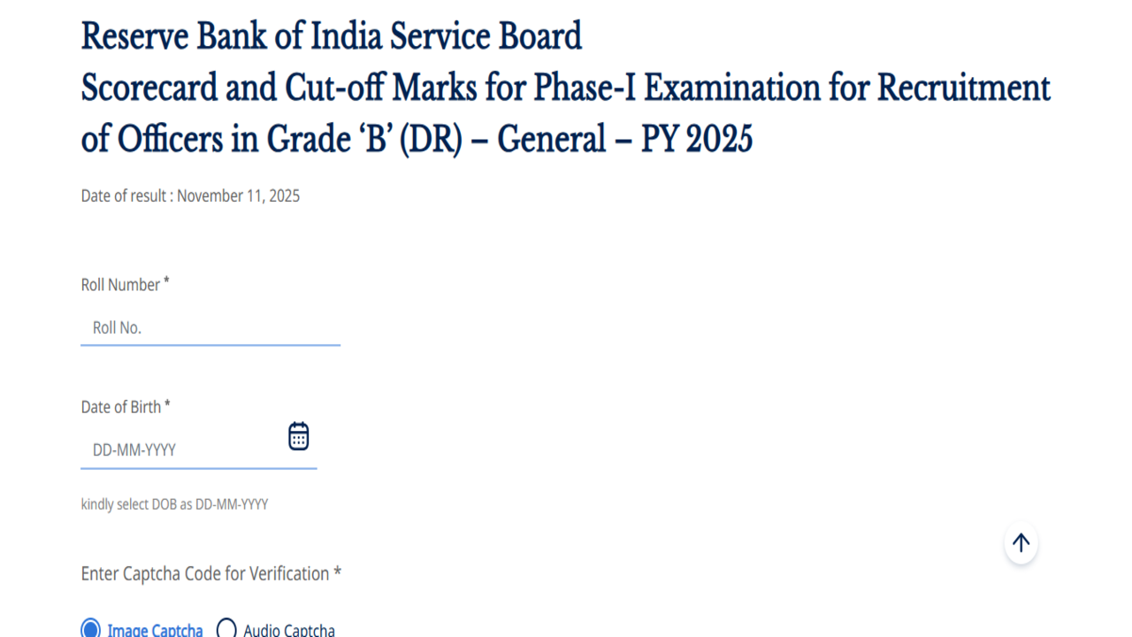 RBI Grade B scorecard 2025 released at rbi.org.in: Check direct link and  category wise cut-off marks here - The Times of India