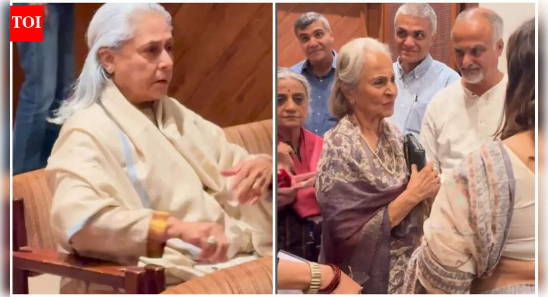 <div>Waheeda, Jaya attend Kamini Kaushal's prayer meet</div>
