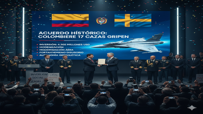 Colombia firma un acuerdo de 4.3 mil millones de dólares para adquirir 17 aviones de combate Gripen en medio de tensiones regionales
