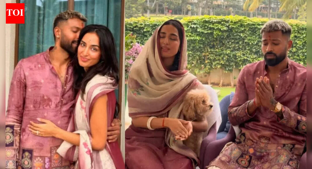 Hardik Pandya kisses girlfriend Maheika, performs pooja with her: VIDEO