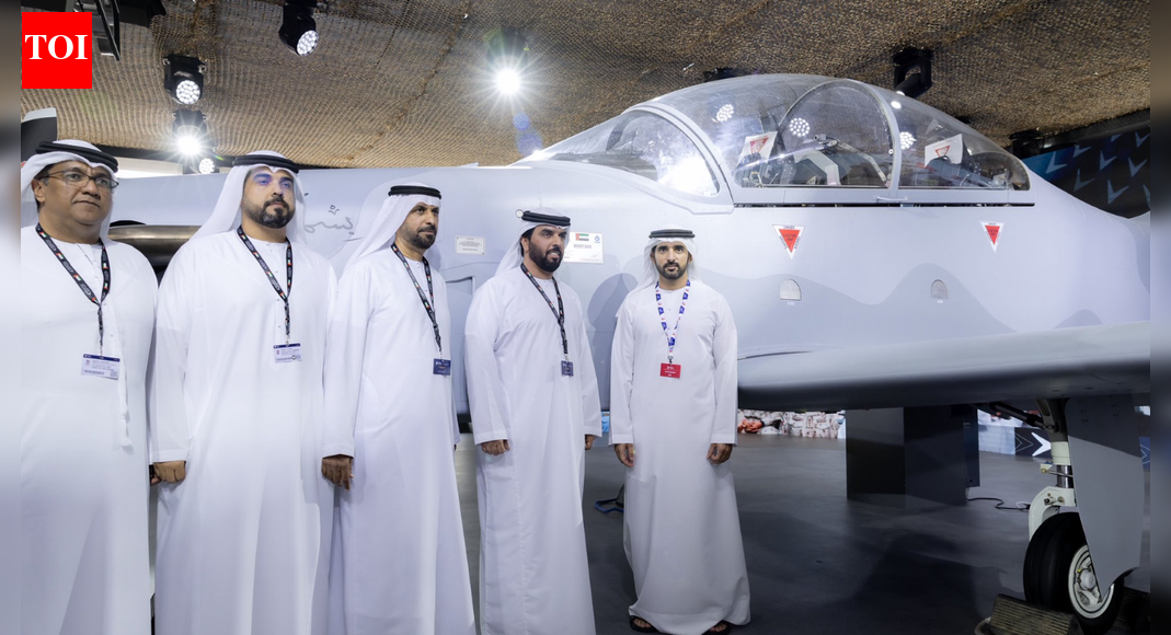 Watch: Dubai Crown Prince Sheikh Hamdan reviews UAE made Calidus B-250 light attack aircraft at Dubai Airshow 2025 | World News – The Times of India
