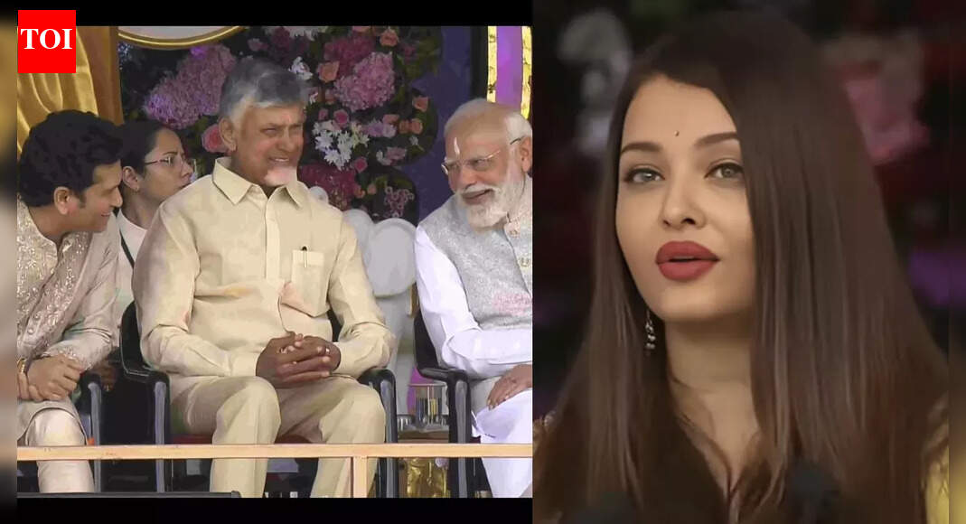 Aishwarya joins PM Modi at Sathya Sai Baba centenary celebrations