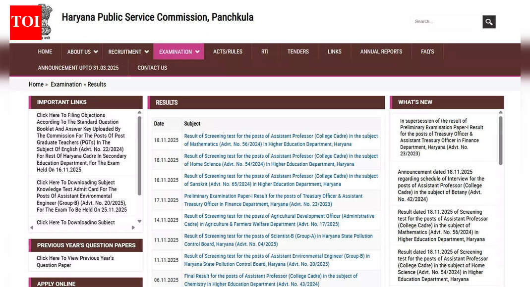 HPSC Assistant Professor result 2025 declared at hpsc.gov.in now: Check direct link to download scorecard here