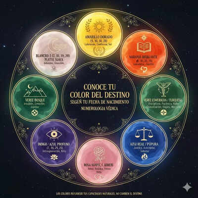 Conoce tu color del destino según tu fecha de nacimiento