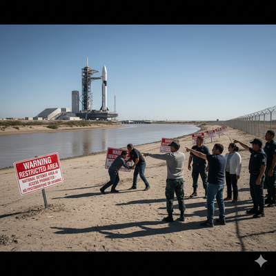 Confusión en México: carteles de propiedad del Departamento de Defensa de EE. UU. aparecen en playa fronteriza
