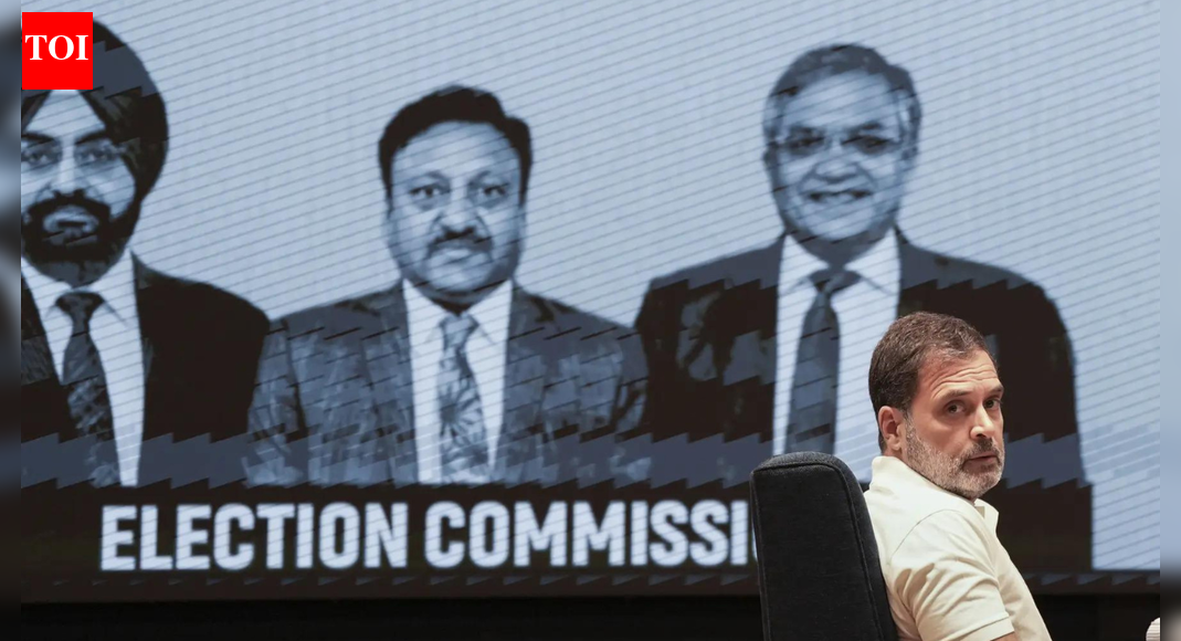 <div>272 prominent citizens hit out at Rahul Gandhi's 'bid to tarnish EC'</div>