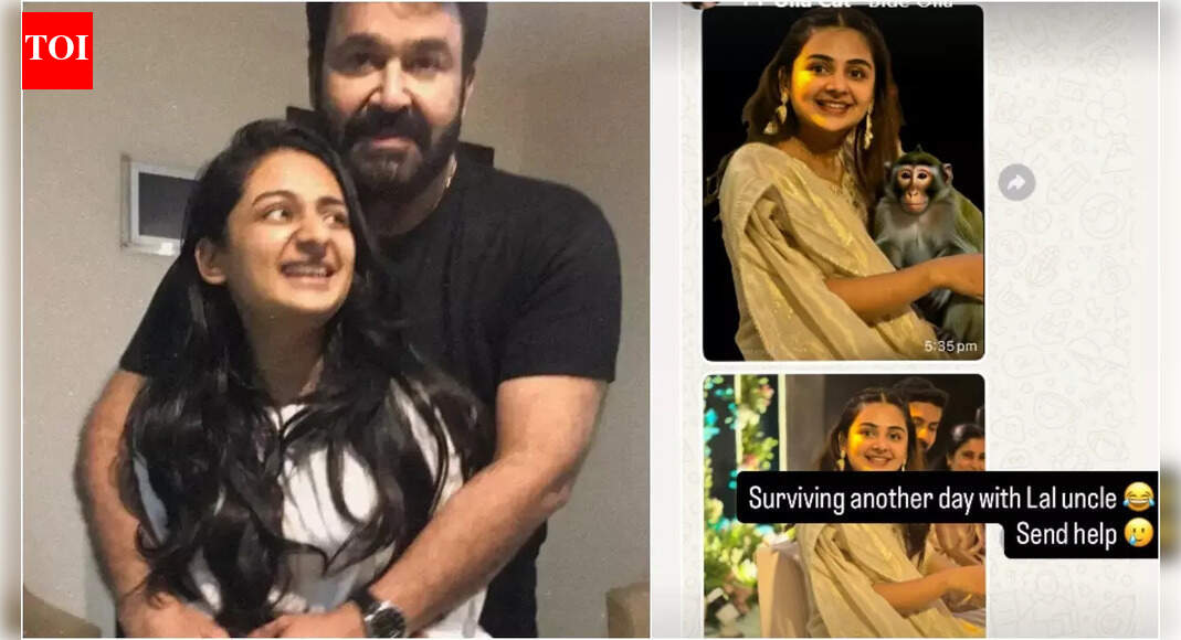 Esther Anil shares Mohanlal’s funny monkey edit; 'Drishyam 3' actor says, 'Beauty and the Beast'