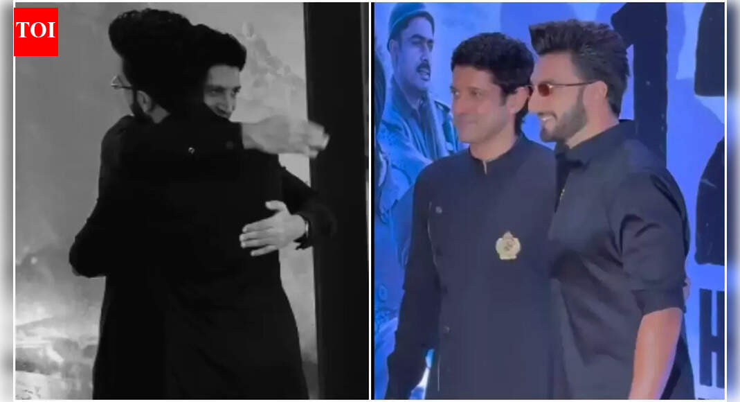 Farhan Akhtar and Ranveer Singh's warm friendship lights up ‘120 Bahadur’ screening - watch video