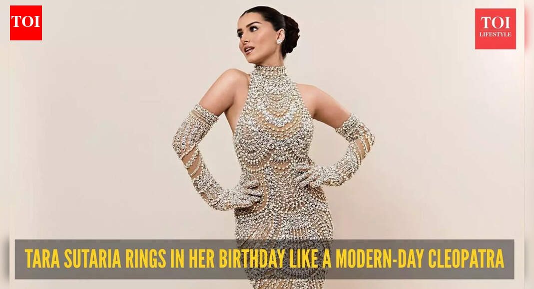 Tara Sutaria serves modern Cleopatra vibes in a jaw-dropping pearl-loaded birthday outfit