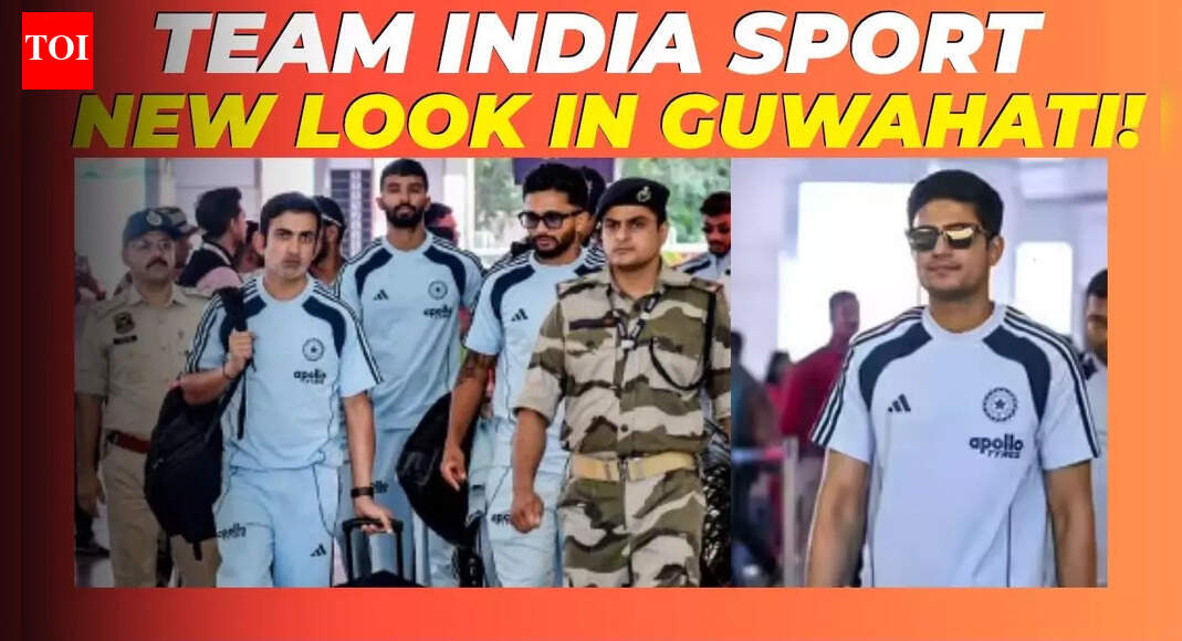 Indian cricket team wore a new training kit as they reached Guwahati