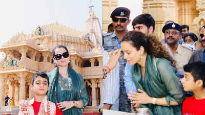 Kangana Ranaut offers prayers at Somnath Temple, Shares photos and a heartfelt note - Pics Inside