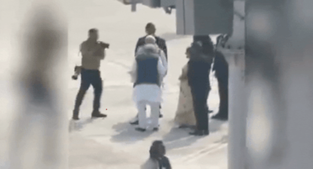 Watch: CM Nitish tries to touch PM's feet at Patna airport; RJD shares video