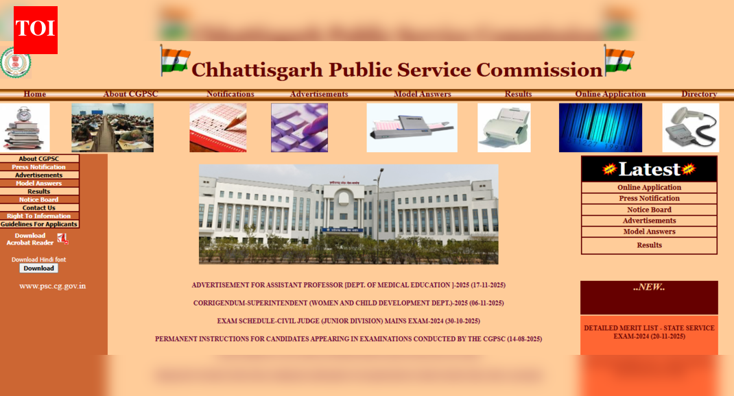 CGPSC PSC 2024 result released at psc.cg.gov.in: Check direct link to download merit list here