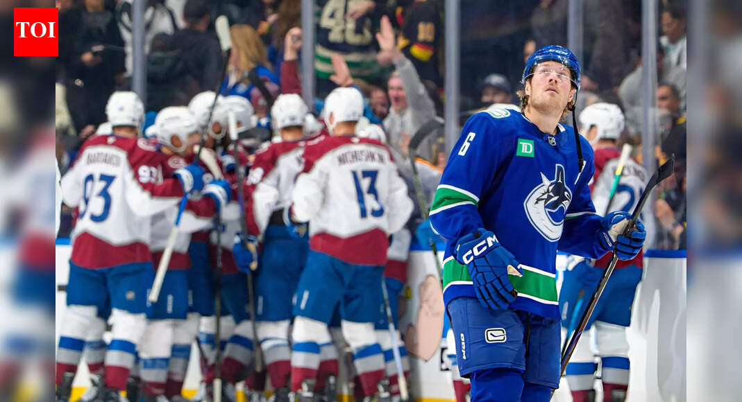 Gavin Brindley exits after a hit from New York Rangers leaving the Colorado Avalanche struggling to adjust lineup