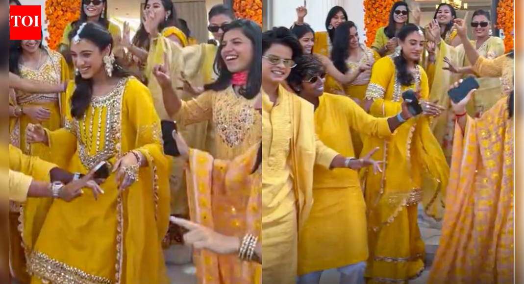 Inside Smriti Mandhana-Palash Muchhal’s haldi ceremony