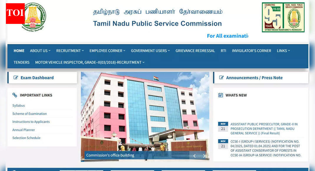 TNPSC results 2025: AP prosecutor, grade-II, group-IV and technical services