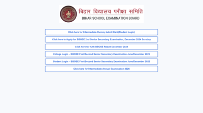 Bihar board exams 2026: Dummy admit cards for class 10, 12 released, correction window open till this date at intermediate.biharboardonline.com – The Times of India