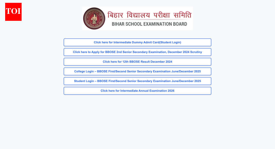 Bihar board exams 2026: Dummy admit cards for class 10, 12 released, correction window open till this date at intermediate.biharboardonline.com